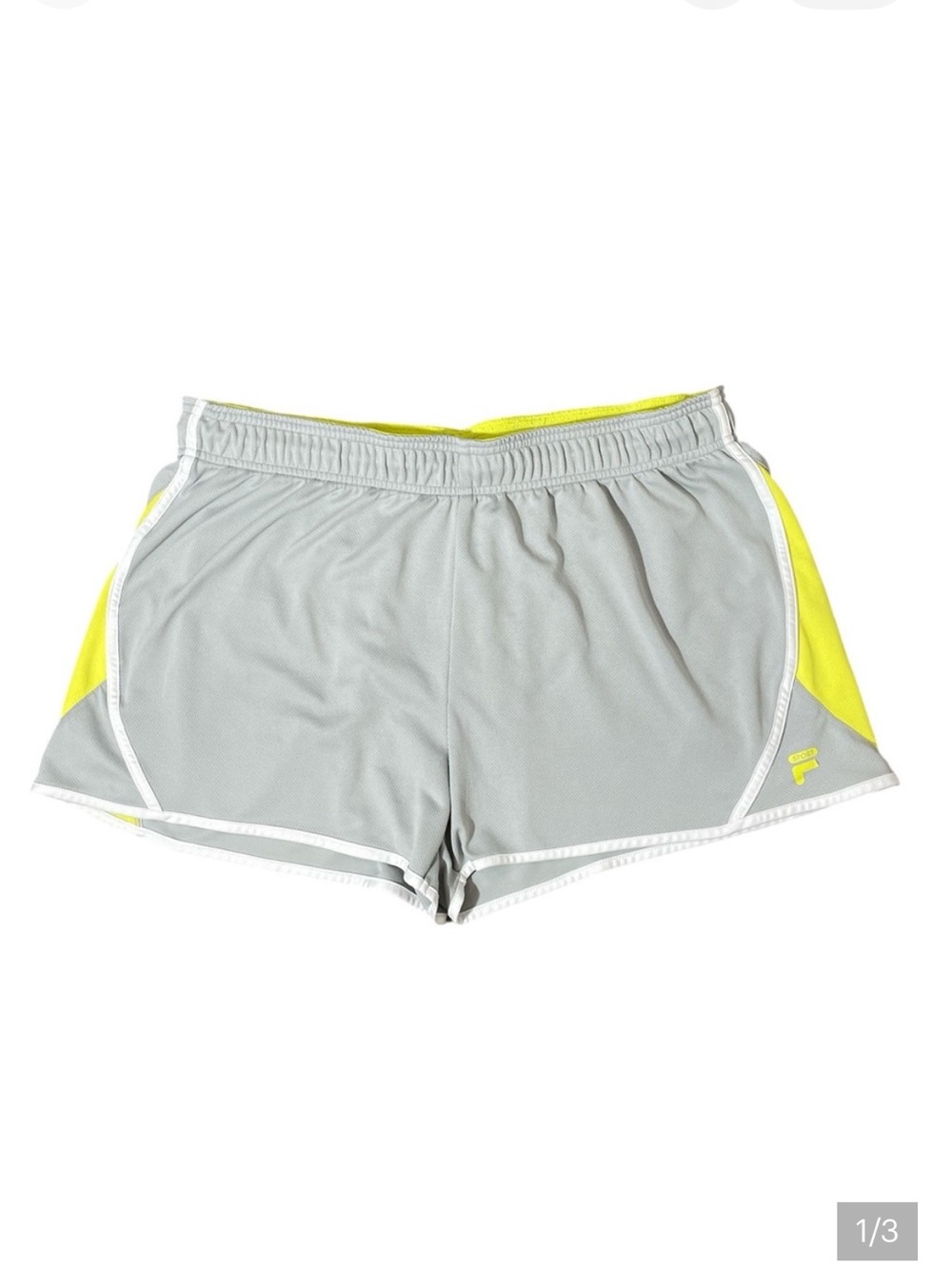 B8- Fila Sport XL - Women's Gray and Yellow Athletic Shorts